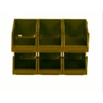Plastic Storage Bin Golden Brown, Size 15.50x12x8 cm, 5kg Capacity, Model OHQPJ