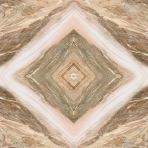 Open Book Marble Substitute Pattern 244 cm, Panel Width 122 cm, White and Brown | OP022