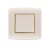 Electrical light switch intermediate 1 gang 20 Amp Omnia Alfanar Size 7×7 cm Color Gold with Gold Ring