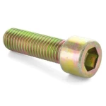 Yellow Zinc Plated Allen Bolt  Full  Thread,   Size 4 mm, Length 40 mm | Salaba Company