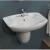 Washbasin With Half Base, Size 40.5x50.5x45.5 cm | Saudi Ceramics Factory