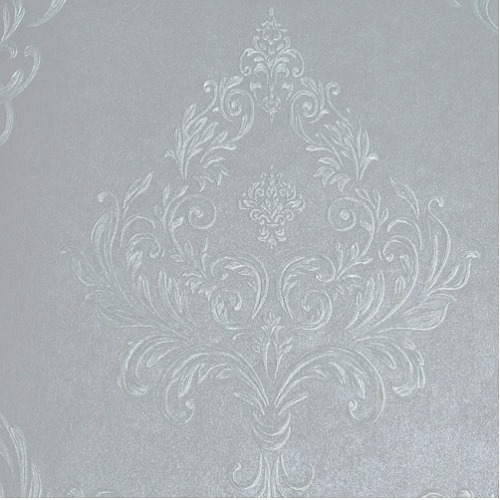 Floral Wallpaper Vinyl Cover 15.6m x 106cm Silver, Model 1140-4 | Luxury line