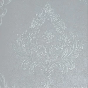 Floral Wallpaper Vinyl Cover 15.6m x 106cm Silver, Model 1140-4 | Luxury line
