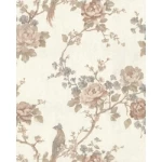 Italian Wallpaper Beige Color Floral Design, Size 10mx1.06m, Model 81652