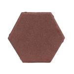 Hexagonal Interlock Tile with Modern Shape, Dark Red Color, Dimensions 20x20 cm, Thickness 6 cm | Al Sarif Construction