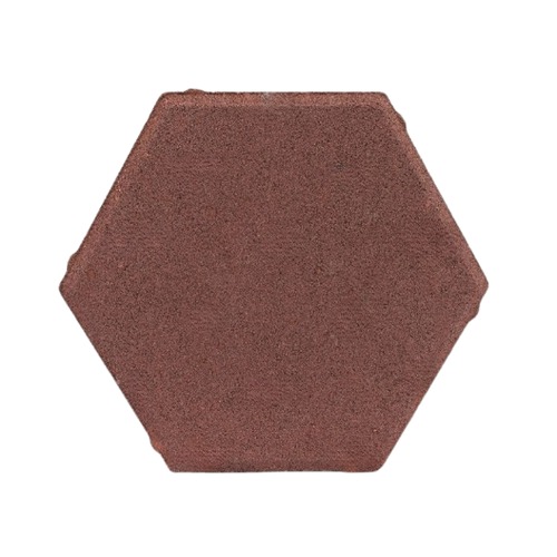 Hexagonal Interlock Tile 20x20 cm, Thickness 6 cm, Dark Red | Al Sarif Building Materials