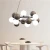 White and Grey Fiber Chandelier, Height 25 cm, Diameter 70 cm, Model 910076