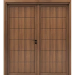 Wooden Double Door Premium, Size 220 × 235 cm, Brown Color, Thickness 6 cm, Model BM01