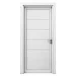 باب مدخل خشبي بريميوم، لون ابيض، مقاس 235×115 سم، سمك 6 سم، موديل M01