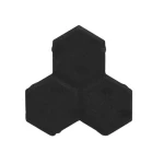Delta Interlock Flooring Tile Black, Dimensions 18x17.8x8 cm, Thickness 8 cm | Al Sarif Company