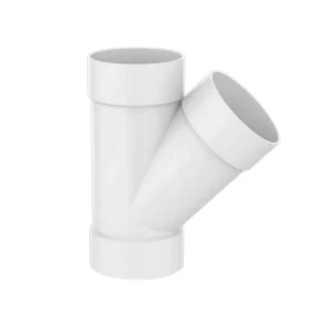 45° Wye Tee UPVC Size 4 Inch White Color | Al-Jawdah Industrial Complex