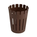 HDPE Plastic Waste Container, Brown Color, Model OJXAR