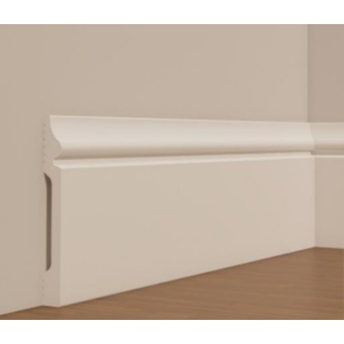 Skirting 100 cm Width 12 cm Height White Color, Model C108 | Classhouse for Decorations