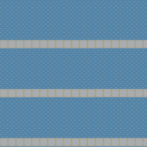 Synthetic Wool Mosque Carpet Blue with Beige, Islamic Pattern, Model super | 