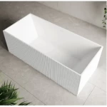 Bathroom Bathtub Square Size 170×80 cm, White Striped Color