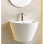 Corso Wall Hung Porcelain Basin Size 54×44.5×37 cm, White Color