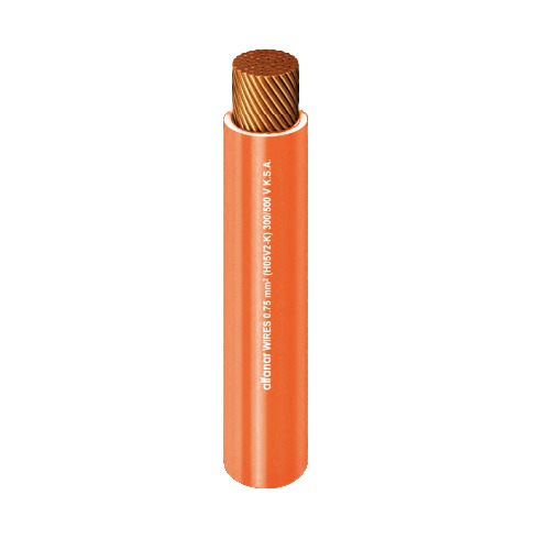 Heat Resistant Single Core Flexible Copper Cable PVC 90ºC 240 mm² 450/750V 300ft Orange | Al Fanar