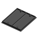 غطاء مانهول تجويف داخلي حديد زهر مقاس 1000×1000 مم، مربع الشكل  حموله 1.5 طن  لون رمادي | مصنع سعودي كاست