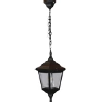 Outdoor Wall Lighting Lantern, Black Color, Size 22x45 cm