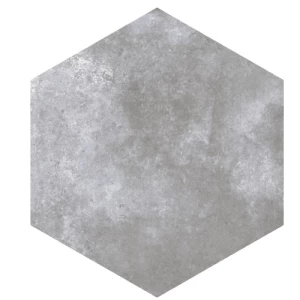 Visconti Hexagonal Ceramic Tile Gray, 58.5 × 67.5 cm, 14 mm Thickness | Visconti