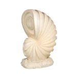 قوقعة رخام مضيئة، 1 لمبات، مقاس 51 × 28 سم، لون بيج