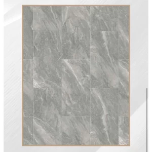 SPC Parquet Flooring Scratch Resistant Gray with White Veins, Model 9916 | Rose Design for modern decorations