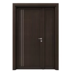 Premium Wooden Double Door for Homes, dark Brown, Size 160 × 235 cm, Model MO2