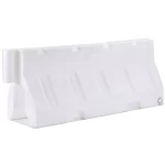 حاجز طريق بلاستيك طول 2 متر ارتفاع 80 سم لون ابيض