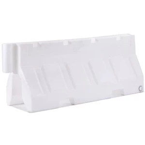 Water Filled Plastic Road Safety Barrier Length 2 meter Height 80 cm White Color | Matkel Store
