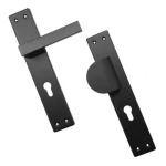 Black Fixed And Movable Door Handles Left Direction