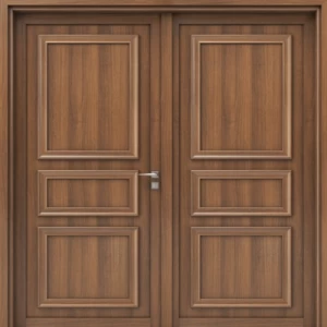 Classic Double Premium Wooden Door 220 × 235 cm, Brown Color | YT-40563829