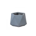 Decorative Pot made of Fiberglass, Conical Shape, Gray, size 36×36×28 cm