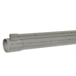 UPVC Plastic Pipes Schedule 40, 1 inch, 33.400 mm Diameter, Gray | Bahra Cables