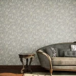 Leaf-patterned Wall Decoration, Size 10 mx50 cm, beige Color