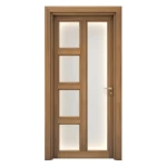 أبواب مدخل بريميوم متينة، لون بني فاتح، مقاس 235×115 سم، سماكة 6 سم، كود المنتج GPR07