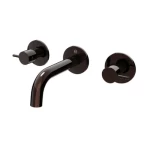 Frameless Wall Mounted Washbasin Mixer, Shiny Titanium Color, Weight 1460  grams