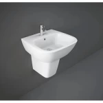 مغسلة حمام نصف قاعدة، إرتفاع 28 سم، مقاس 59×85 سم، لون أبيض | راك للخزف