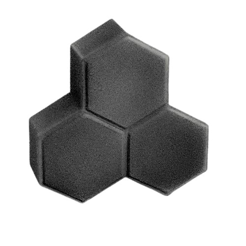 Delta Interlock Paver Tiles 177×177 mm, Thickness 60 mm, Dark Gray | Opal United Factory For Concrete Products