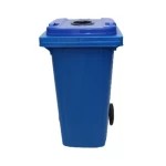 حاوية بلاستيك سعة 120  لتر  مصنوع من  البولي ايثيلين لون ازرق