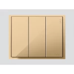 مفتاح ثلاثي دي 3 بيانو، لون ذهبي، مقاس 7×7 سم، 10 أمبير