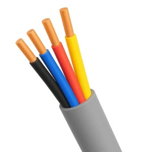 4 Core 1mm Cable 300/500V, Solid Copper Conductor, PVC 85°C Insulation, Gray, 50m | SCC
