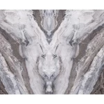 Open Book Marble Alternative Panels, Size 120 x 290 cm, color gray with brown veins, model OP-17