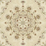 موكيت منازل مزخرف PP، سمك 13 ملم، لون كريمي، موديل بودروم 