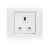فيش كهرباء مفرد 13 أمبير  الفنار موديل أمنية المقاس  7x7 اللون ابيض بحلقة كروم