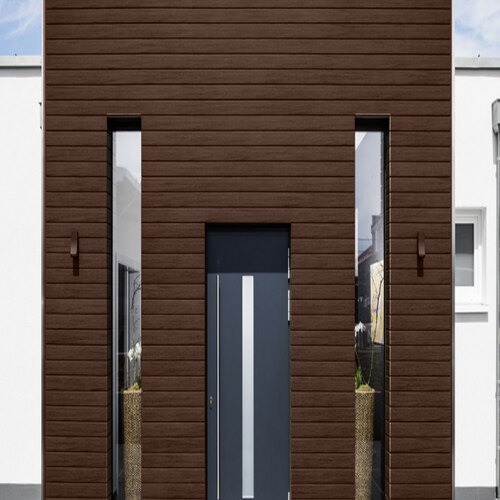 تكسيات جدارية خارجية WPC بني غامق، حجم 290×17 سم، سمك 1 سم | 