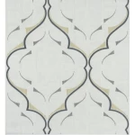 Italian wall decoration, size 10m x 0.53m, light grey color, model 57019