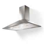 جهاز تهوية تركيب جداري استانلس ستيل، عرض 90 سم، قوة شفط 750 م³، أزرار كبس