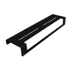 Glass Shower Shelf,  Width 40 cm, Lenth 10 cm, Height 5 cm, Matte Black 