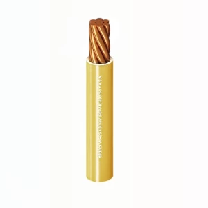 كابل نحاس احادى النواة مجدول معزول PVC 70º MM 450 قطر 15.8 مم 450/750 فولت 300 قدم اللون اصفر | شركة الفنار