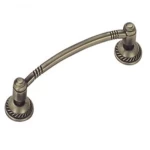 مقبض خزانة مطبخ، تشطيب نحاسي معتق، مقاس 96 ملم، زنك